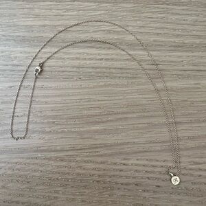 Kinn Studio Round Initial Disc Necklace “R”